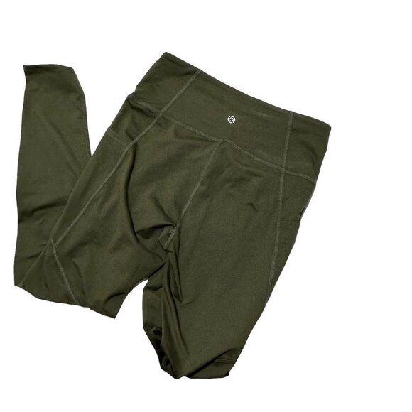 New Core 10 All Day Comfort High Waist Yoga Legging With Side Pockets Olive - Picture 8 of 8